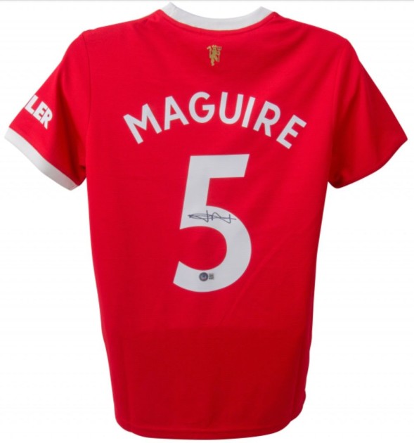 Harry Maguire's Manchester United Signed Home Shirt