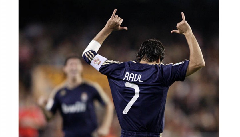 Raul Official Real Madrid Signed Shirt, 2007/08 - CharityStars