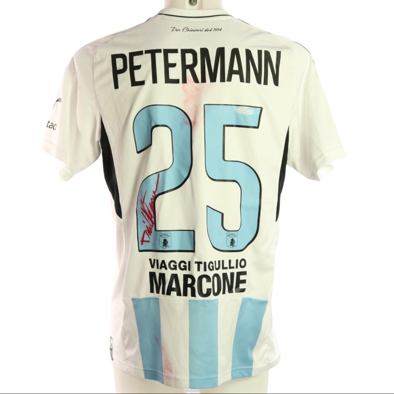 Petermann's Unwashed Signed Shirt, Virtus Entella vs Juventus Next Gen 2023
