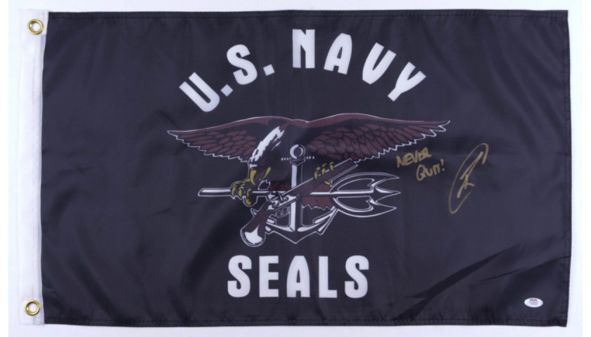 Robert O’Neill Signed  U.S. Navy Seal Flag 