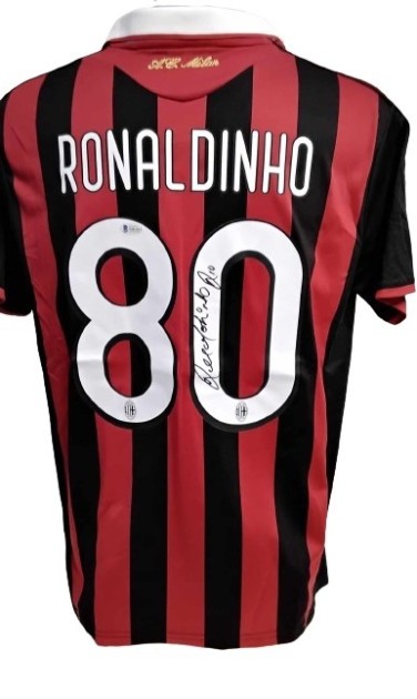 Ronaldinho Replica AC Milan Signed Shirt, 2009/101