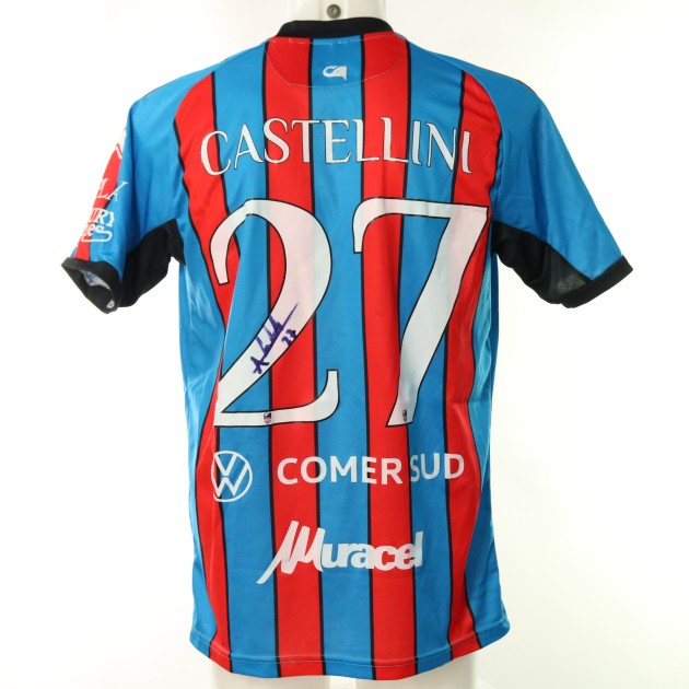 Castellini's unwashed Signed Shirt, Catania vs Trapani 2024 