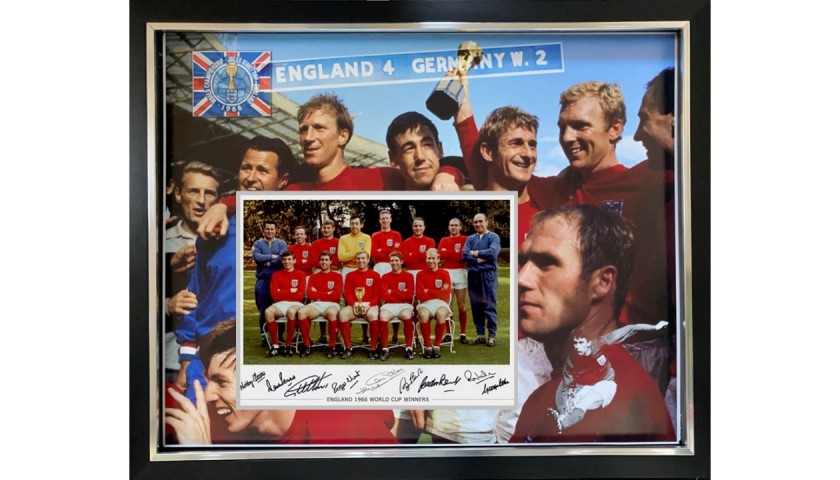 England 1966 FIFA World Cup Signed and Framed Photo Signed By Nine 