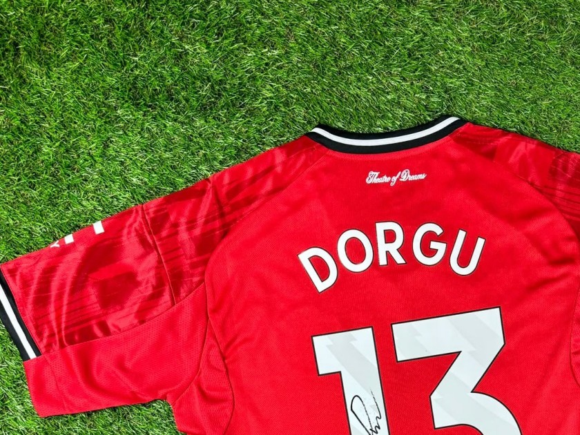 Patrick Dorgu Signed Manchester United 2025–26 Home Football Shirt COA
