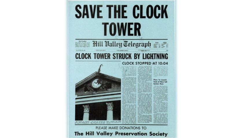 Ritorno al futuro Save The Clock Tower - Volantino autografato da Claudia  Wells - CharityStars