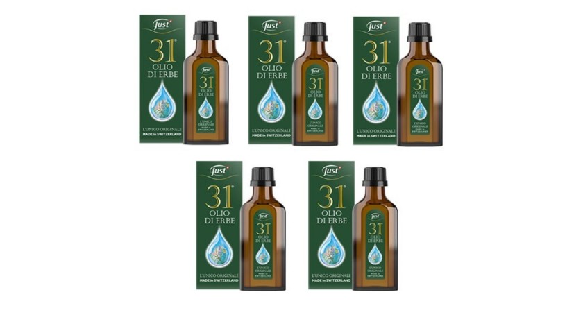 Five bottles of Swiss Oil 31