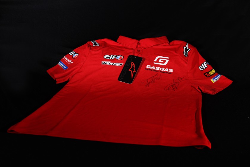 Pol Espargaro and Augusto Fernandez's Signed Official GASGAS Factory Racing T-Shirt 