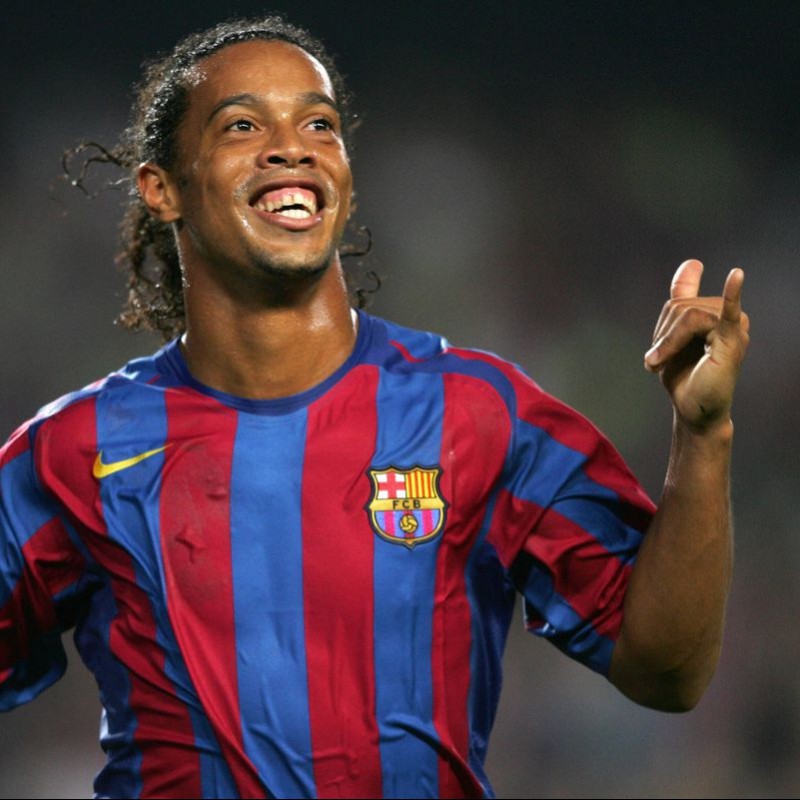 Ronaldinho's FC Barcelona Signed Shirt