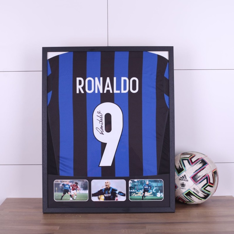 Ronaldo's Inter Milan Signed and Framed Shirt