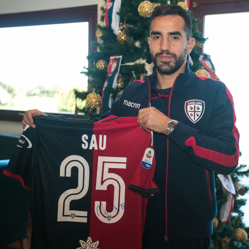 Cagliari Festive Shirt - Worn and Signed by Ceppitelli - CharityStars