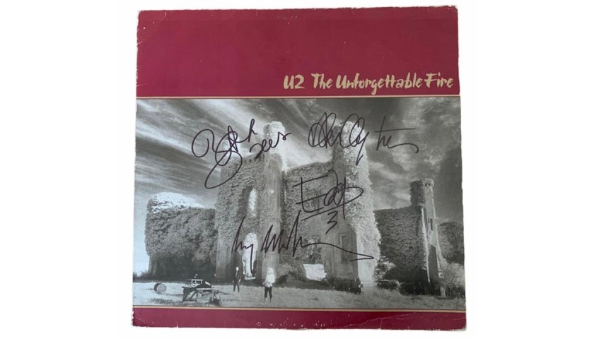 U2 Signed The Unforgettable Fire Vinyl LP