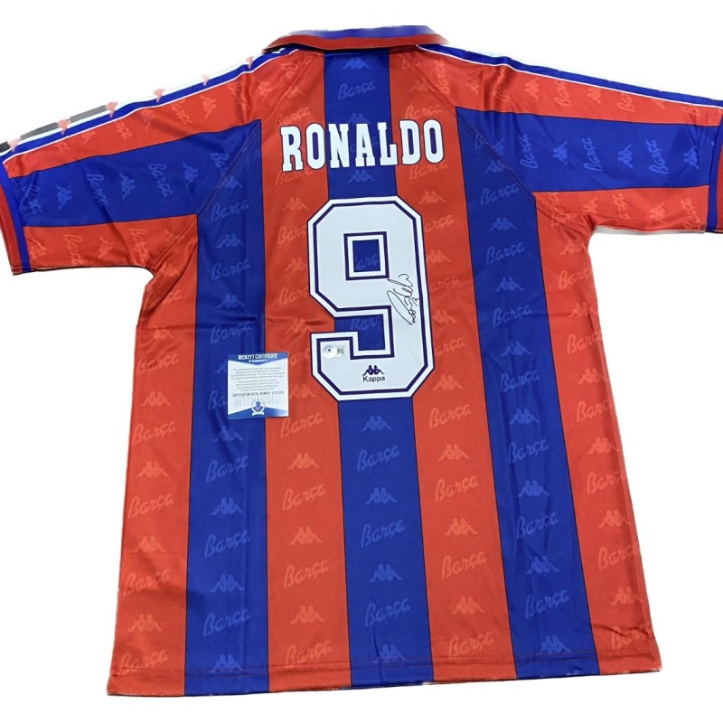 Maglia Replica firmata di Ronaldo Nazário del FC Barcelona 1996/97