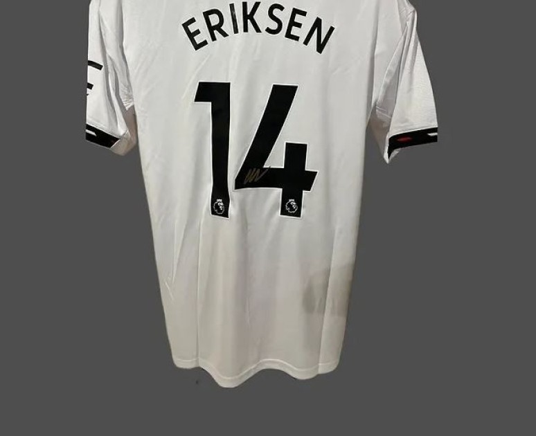 Christian Eriksen's Manchester United 2022/23 Signed Official Player Issue Away Shirt 