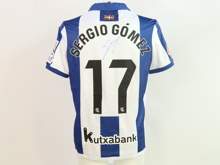 Sergio Gomez's Signed Unwashed Shirt, Real Sociedad vs Osasuna 2024