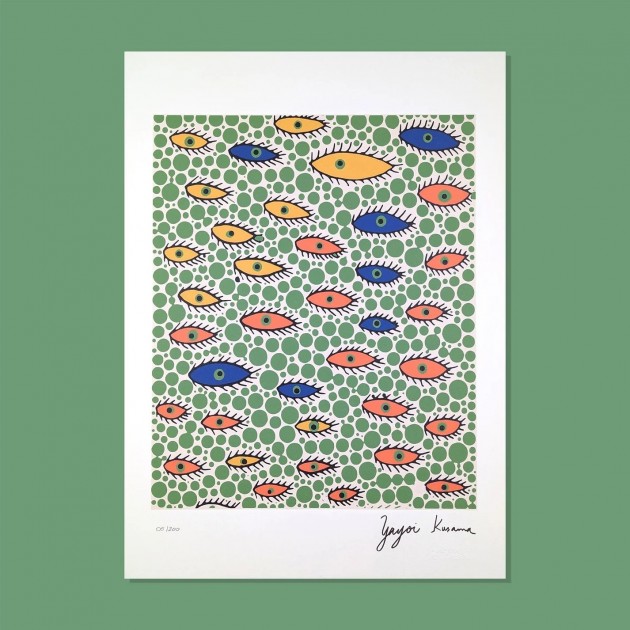 "Eyes" Lithograph by Yayoi Kusama