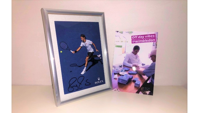 Fotografia autografata da Roger Federer