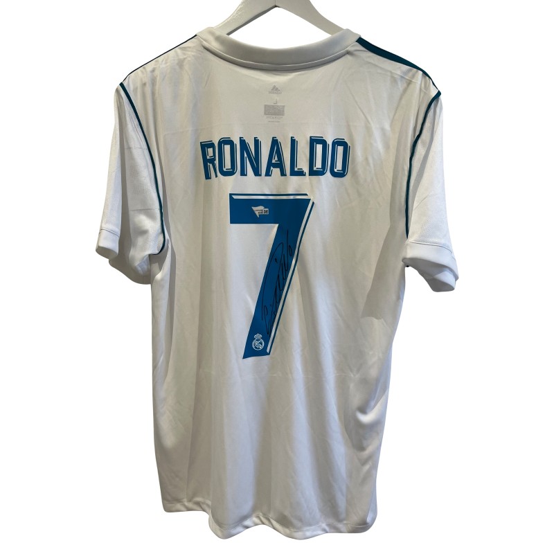 Maglia replica firmata di Cristiano Ronaldo per il Real Madrid 2017/18