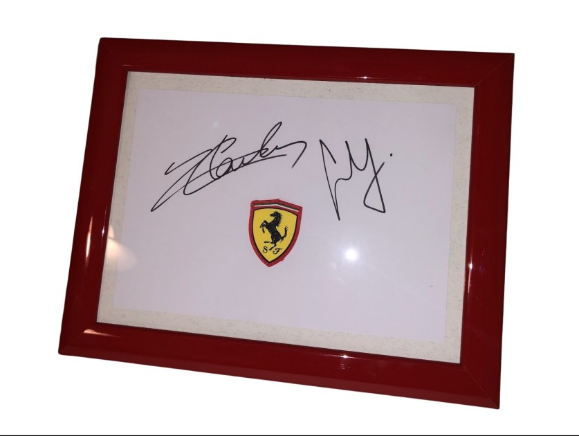 Ferrari Picture Signed by Charles Leclerc and Carlos Sainz