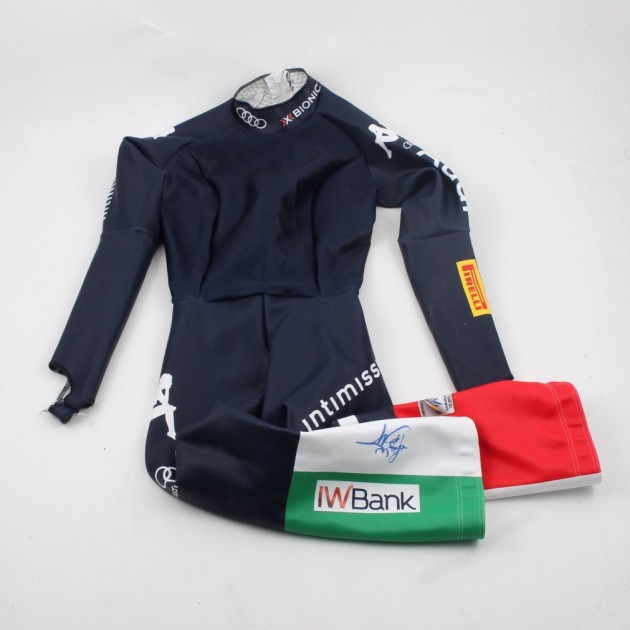 Suit worn by Federica Brignone, Solden 2015 - signed