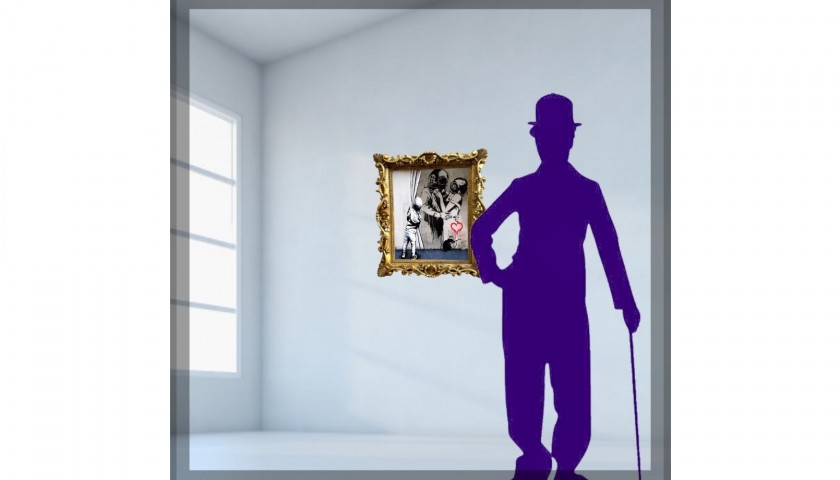 "Alone in front the painting vs Banksy" by Mr Ogart