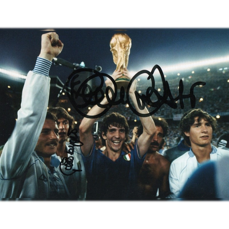 Photograph Signed by Paolo Rossi and Giancarlo Antognoni