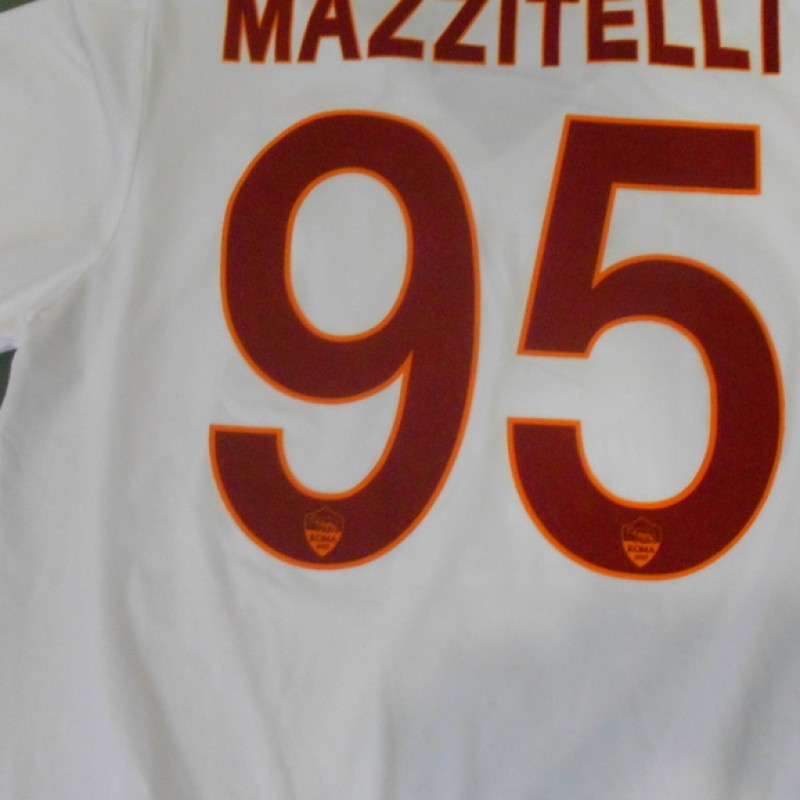 Luca Mazzitelli worn Milan-Roma shirt