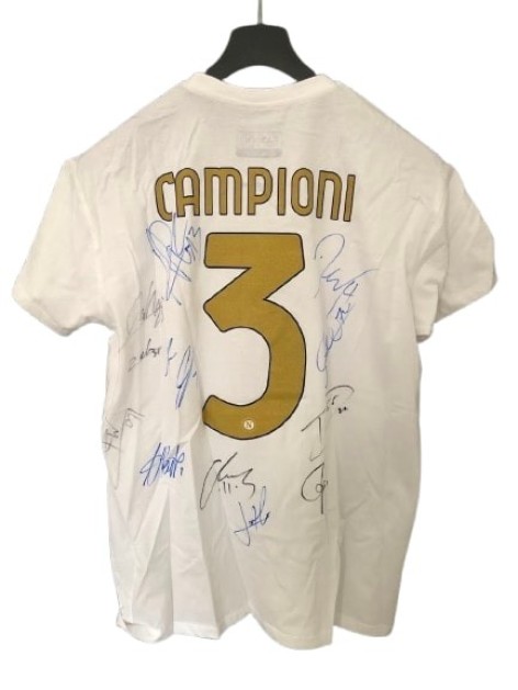 Official Napoli Italian Champions T-Shirt - Signed by the Team