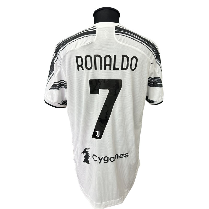 Maglia Cristiano Ronaldo Juventus, preparata 2020/21 - Patch Speciale Regione Piemonte