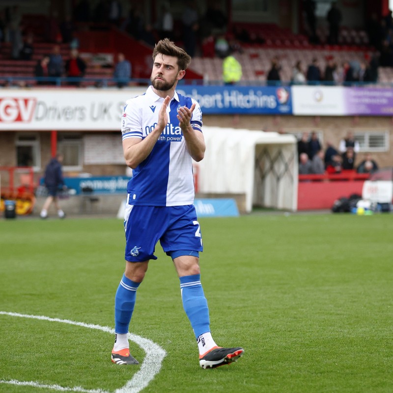 Maglia firmata di Antony Evans del Bristol Rovers EFL Sky Bet League One, contro il Cheltenham Town