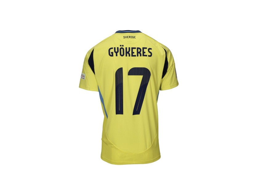 Gyokeres' Sweden vs Estonia Match-Issued Shirt, Nations League 2024