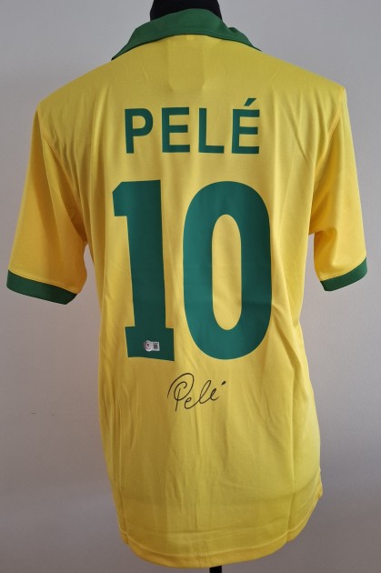 Replica della maglia firmata di Pelè per il Brasile 1957