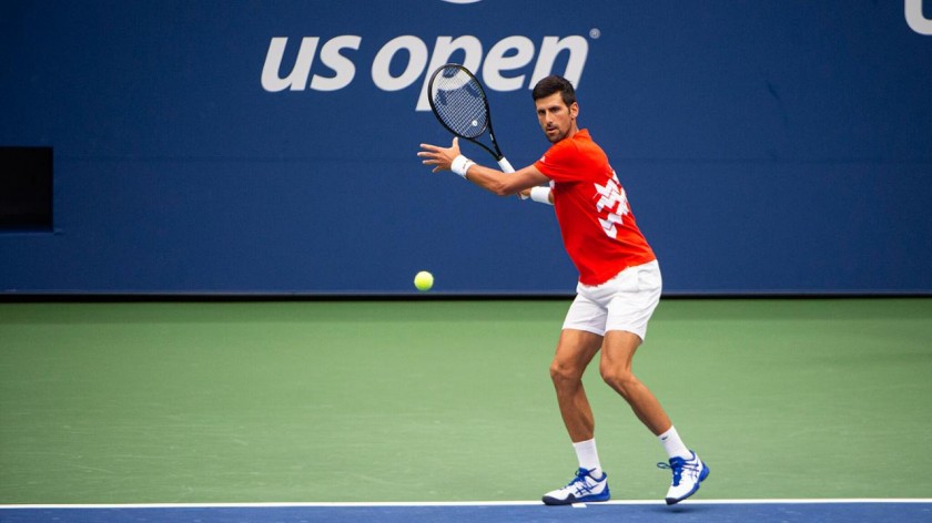 Wilson US Open Tennis Ball Signed by Novak Djokovic