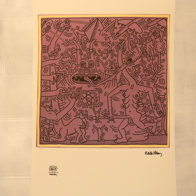 Keith Haring Signed Lithograph 