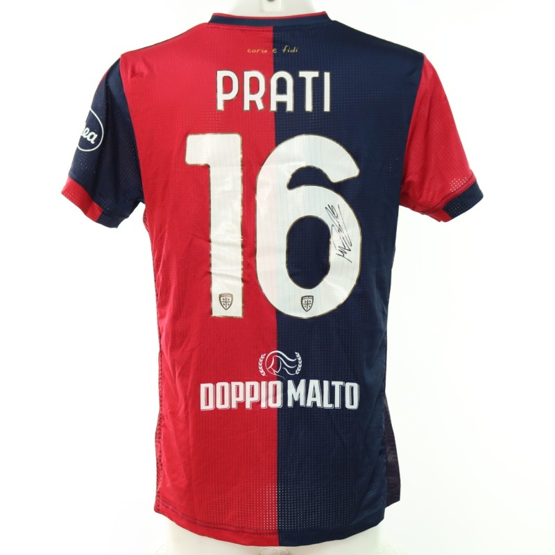 Prati's Signed Unwashed Shirt, Juventus vs Cagliari Coppa Italia 2024