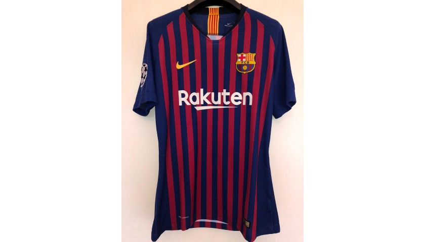 2018-19 Barcelona Player Issue Home Shirt #10 MESSI Champions League XL **  – Kitroom Football