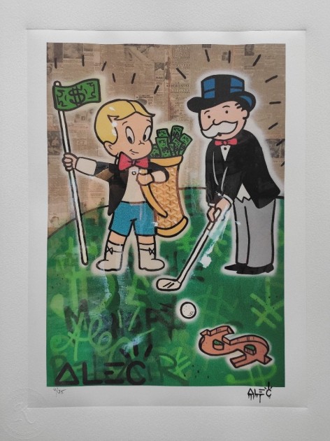 "Goyard Golf" Lithograph Signed by Alec Monopoly