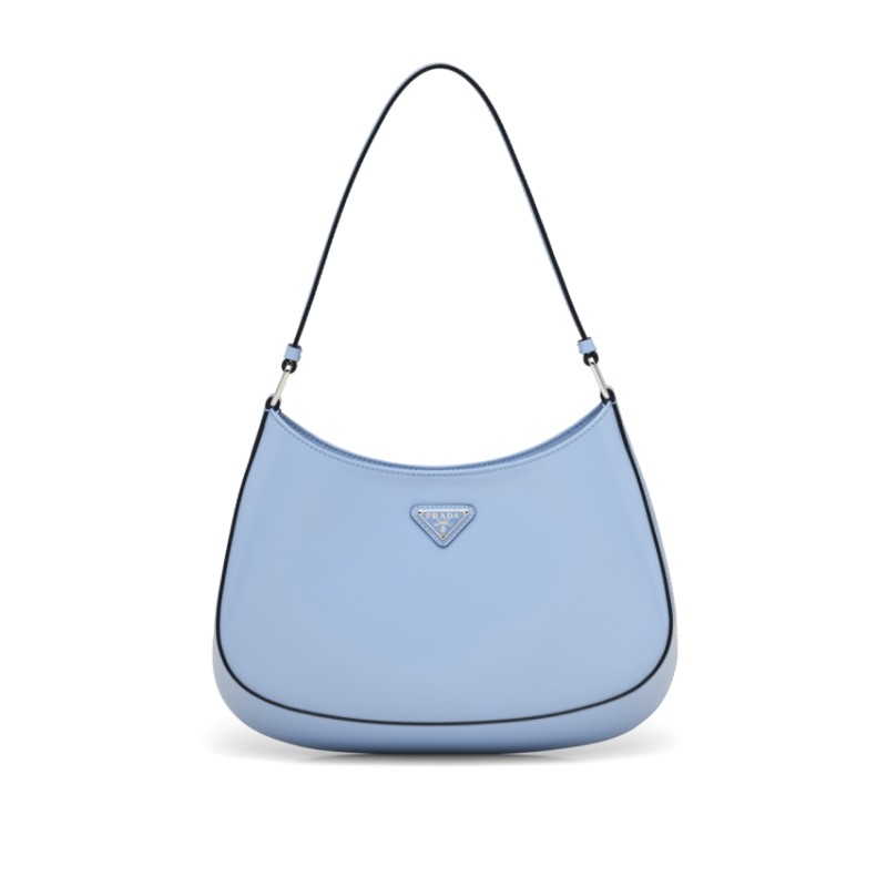 Cleo Bag in Light Blue Brushed Leather - Prada