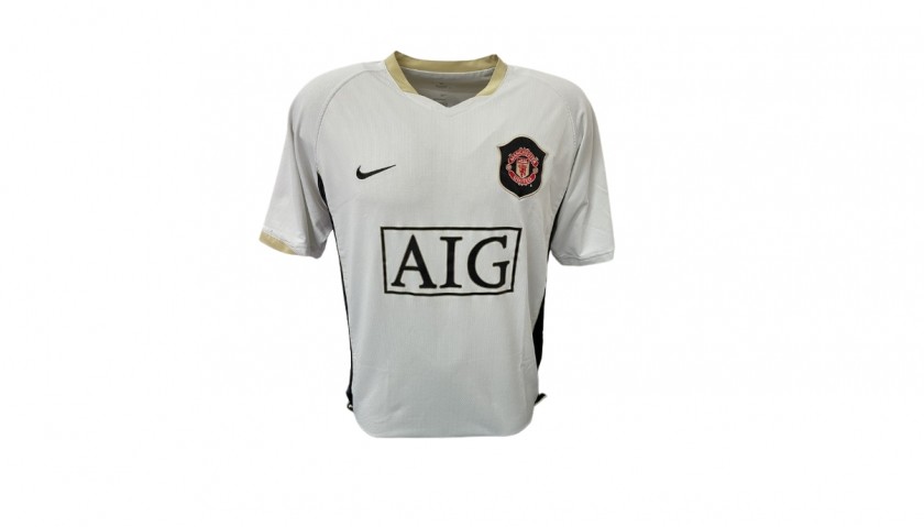 Cristiano Ronaldo Manchester United UEFA 2008 2009 Away Blue Long Sleeve  Jersey Shirt M SKU# 287616-403