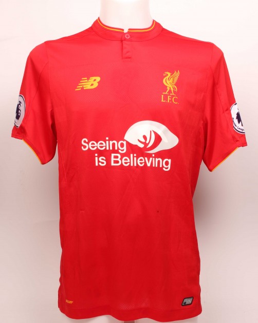  James Milner Worn and Signed Limited Edition ‘Seeing is Believing’ 16/17 Liverpool FC shirt