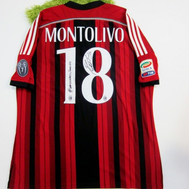 Maglia Riccardo Montolivo Milan, Serie A 2014/2015 - autografata 