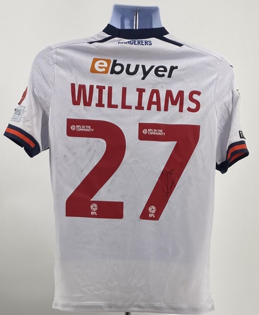 Randell Williams' Bolton Wanderers Signed Match Worn Shirt, vs Shrewsbury 