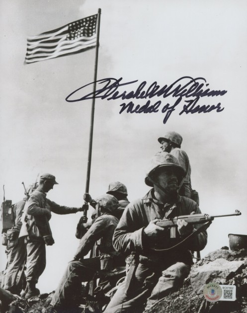 Hershel Williams "Medal of Honor, Iwo Jima" Signed Photograph