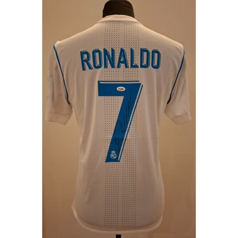 Maglia replica firmata di Cristiano Ronaldo per il Real Madrid 2017/18