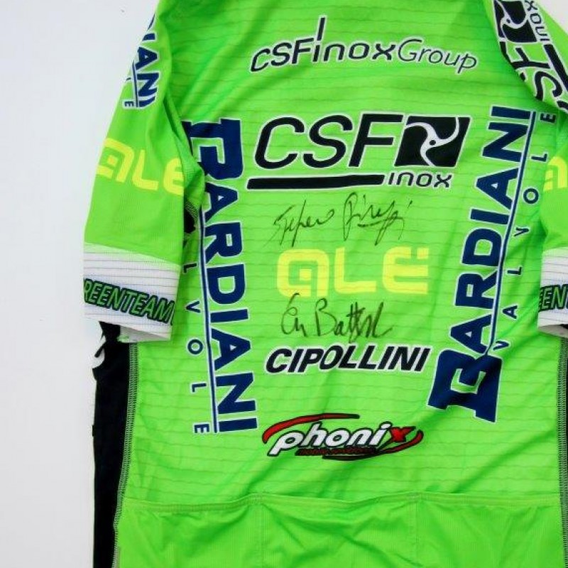 Giro d'Italia Bardiani CSF Team jersey, signed by Pirazzi and Battaglin