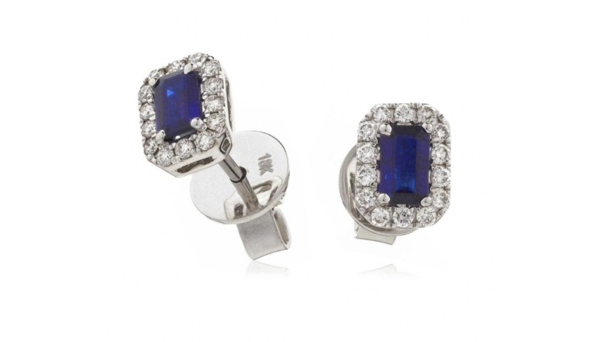 Sapphire & Diamond Earrings 