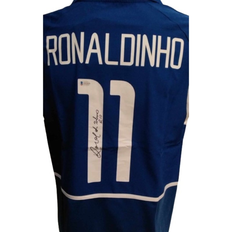 Ronaldinho Brazil Replica Signed Shirt, 2002 