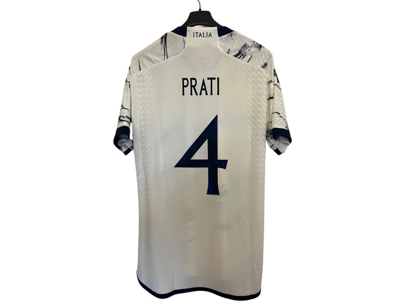 Prati's Italy Match-Issued Shirt, San Marino vs Italy U21 2023