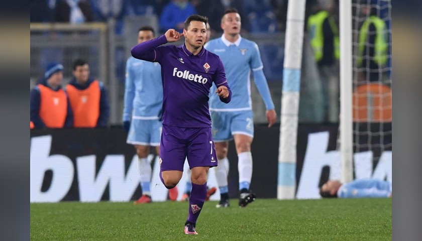 Zarate's Worn Shirt, Lazio-Fiorentina 2016