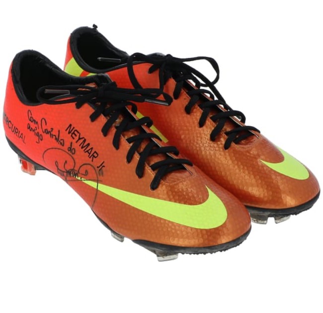 Neymar Jr's Match Worn Signed Boots