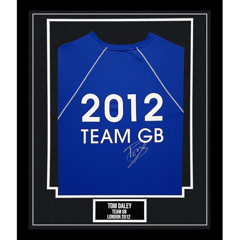Tom Daley Signed and Framed London 2012 Shirt
